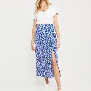 Abercrombie & Fitch Button-Front Maxi Skirt